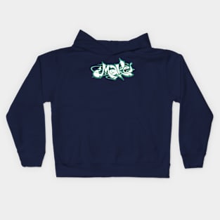 Green graffiti make Kids Hoodie